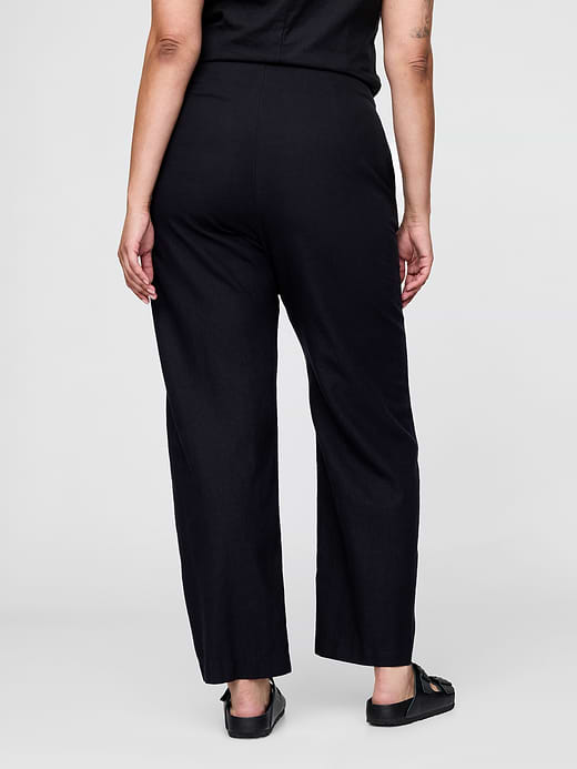 Gap Linen-Blend Relaxed Straight Ankle Pants — photo 7