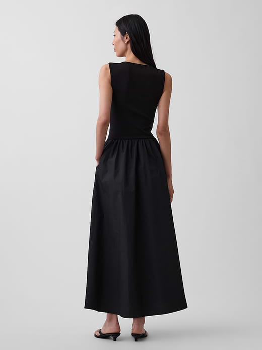Gap Mixed Media Drop-Waist Maxi Dress — photo 3