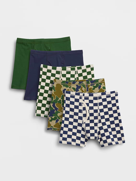 Gap Kids Organic Stretch Cotton Solid Boxer Briefs (5-Pack) — photo 1