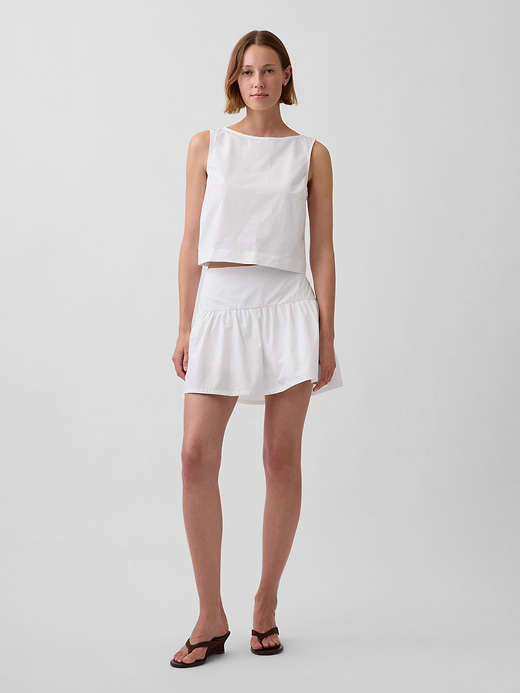 Gap Poplin Drop-Waist Mini Skort — photo 1