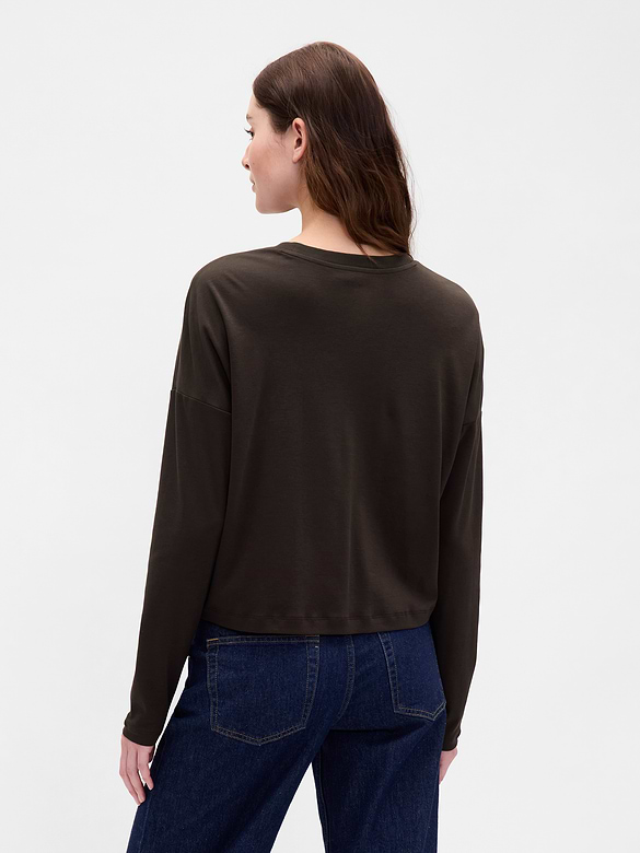 Gap Supima® Cotton Oversized Crop T-Shirt — photo 4
