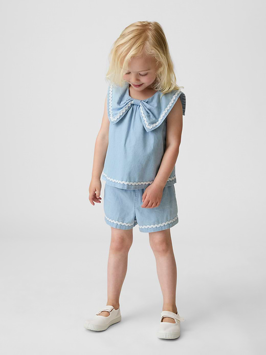 Gap Baby & Toddler Denim Bow Outfit Set — photo 1