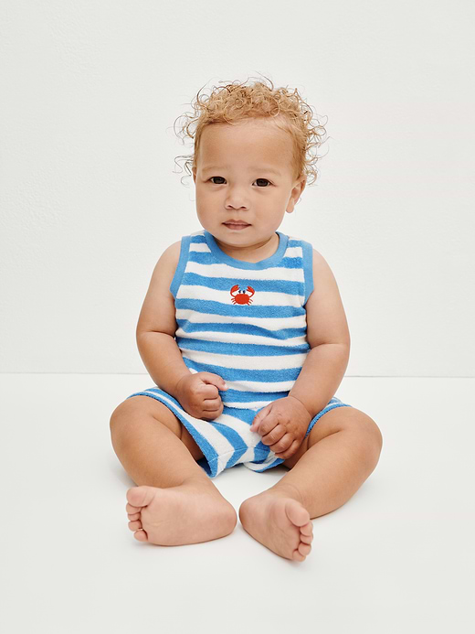 Gap Baby Towel Terry Stripe Outfit Set — photo 5