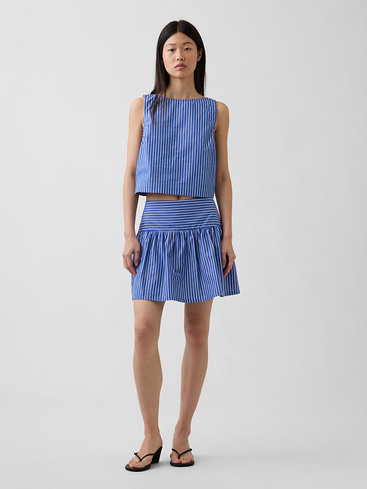 Gap Poplin Drop-Waist Mini Skort — photo 1