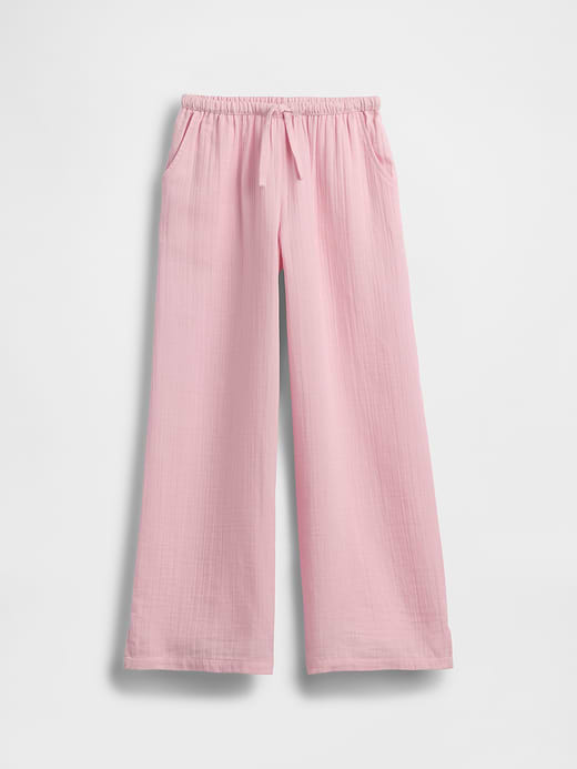 Gap Kids Cotton Gauze Wide-Leg Pants — photo 3