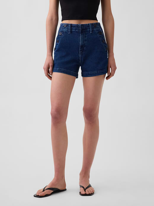 Gap 3.5" High Rise Relaxed Straight Denim Shorts — photo 3