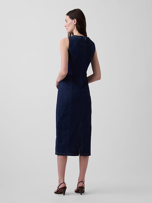 Gap Denim Bodycon Midi Dress — photo 3
