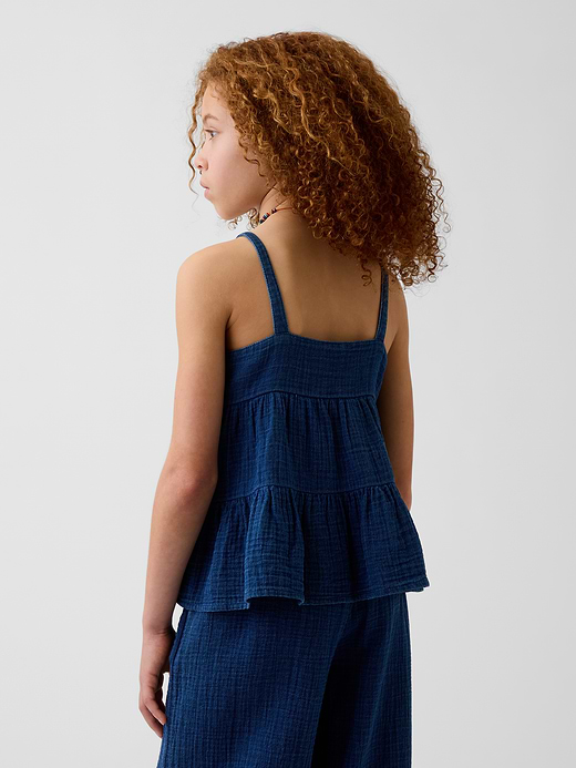 Gap Kids Cotton Gauze Tiered Tank Top — photo 4