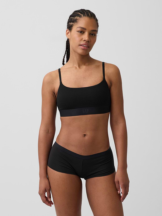 Gap Organic Stretch Cotton Logo Bralette — photo 1