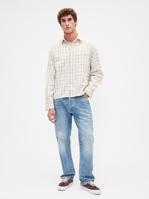 Gap Twill Straight-Hem Shirt — photo 3