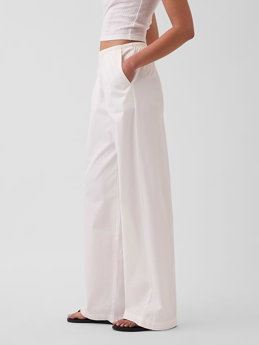 Gap Mid Rise Poplin Relaxed Easy Wide-Leg Pants — photo 4