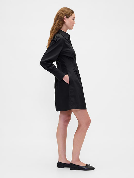 Gap Pleated Mini Shirtdress — photo 4