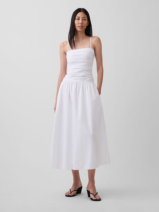 Gap Poplin Drop-Waist Maxi Dress — photo 1