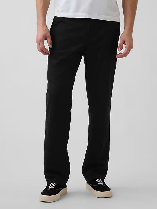 Gap Linen-Cotton Relaxed Straight Trousers — photo 3