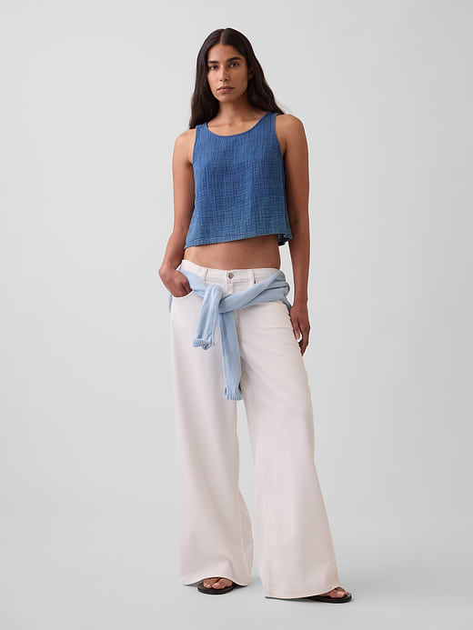 Gap Cotton Gauze Racer Shell Tank Top — photo 3