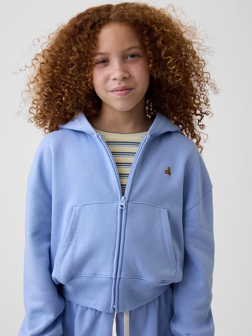 Gap Kids VintageSoft Oversized Logo Zip Hoodie — photo 1