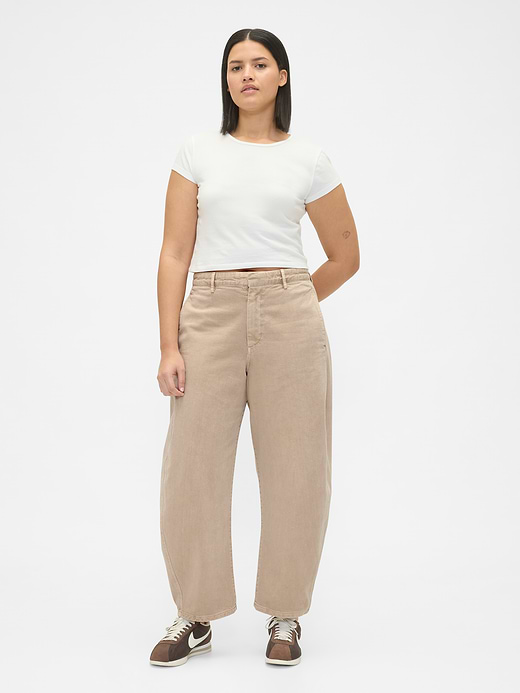 Gap Mid Rise Twill Barrel Pants — photo 6