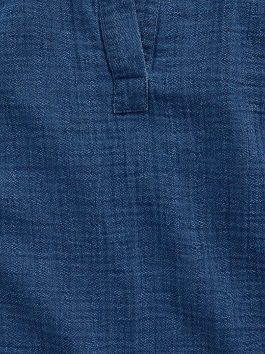 Gap Cotton Gauze Oversized Split-Neck Top — photo 5
