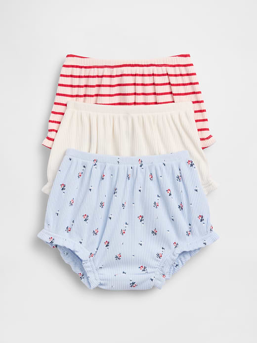 Gap Baby First Favorites TinyRib Ruffle Bloomers (3-Pack) — photo 1
