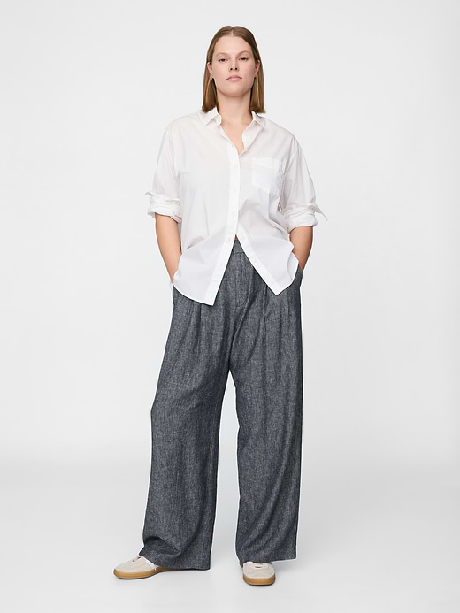 Gap 365 High Rise Linen-Blend Trousers — photo 6