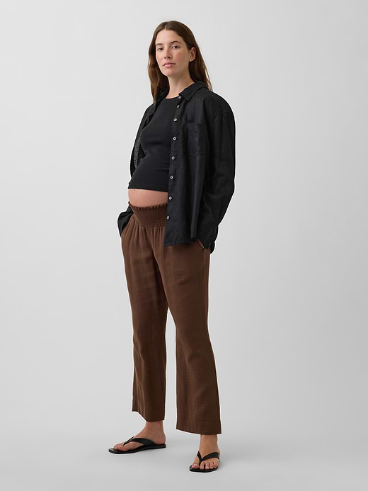 Gap Maternity Cotton Gauze Full Panel Pants — photo 1