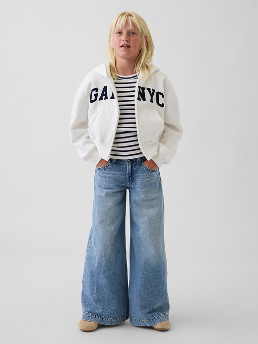 Gap Kids VintageSoft Oversized Logo Zip Hoodie — photo 3