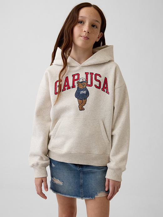 Gap Kids VintageSoft Relaxed Brannan Bear Logo Hoodie — photo 3