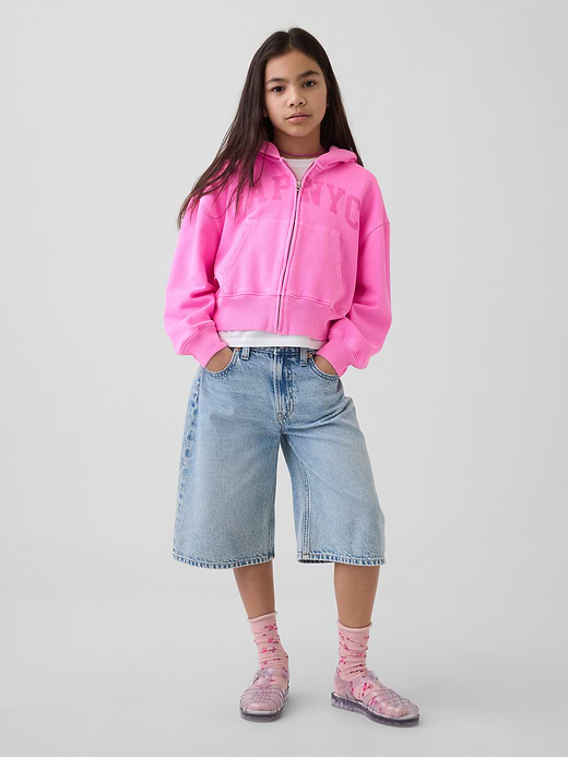 Gap Kids VintageSoft Oversized Logo Zip Hoodie — photo 5