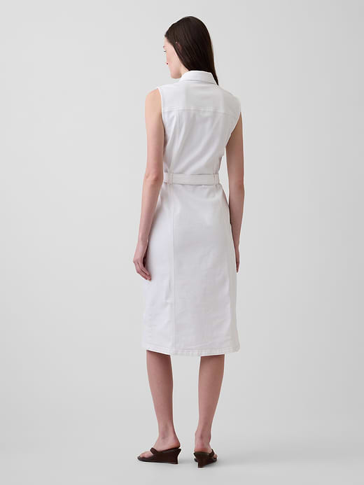 Gap Denim Tie-Belt Midi Dress — photo 3