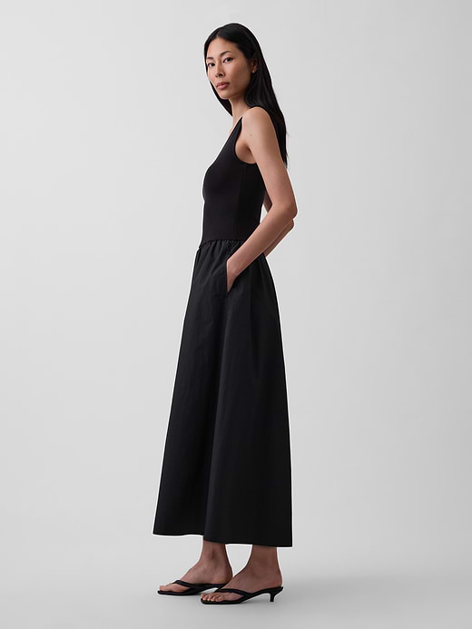 Gap Mixed Media Drop-Waist Maxi Dress — photo 4
