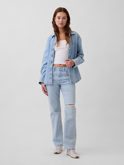 Gap Mid Rise Relaxed Straight Jeans — photo 9