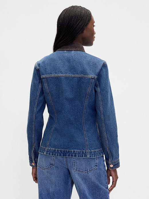 Gap Fitted Longline Denim Jacket — photo 4