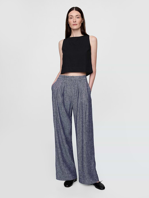 Gap 365 High Rise Linen-Blend Trousers — photo 1