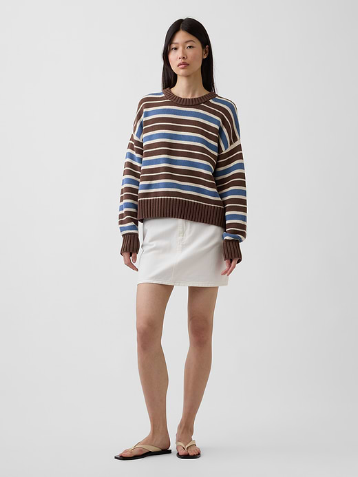 Gap 100% Cotton Oversized Crop Sweater — photo 3