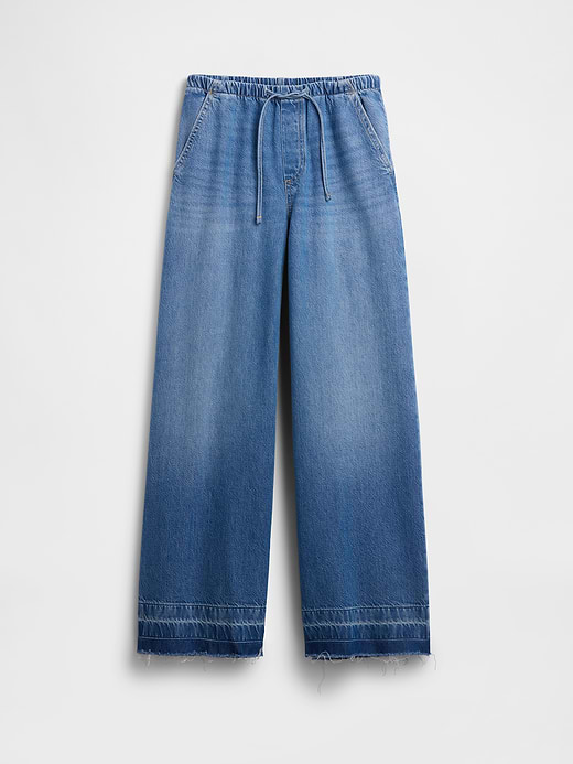 Gap Mid Rise UltraSoft Pleated Easy Baggy Jeans — photo 7