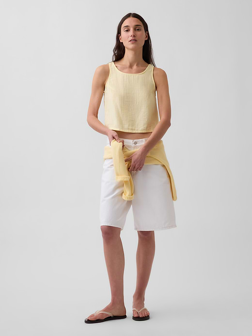 Gap Cotton Gauze Racer Shell Tank Top — photo 3