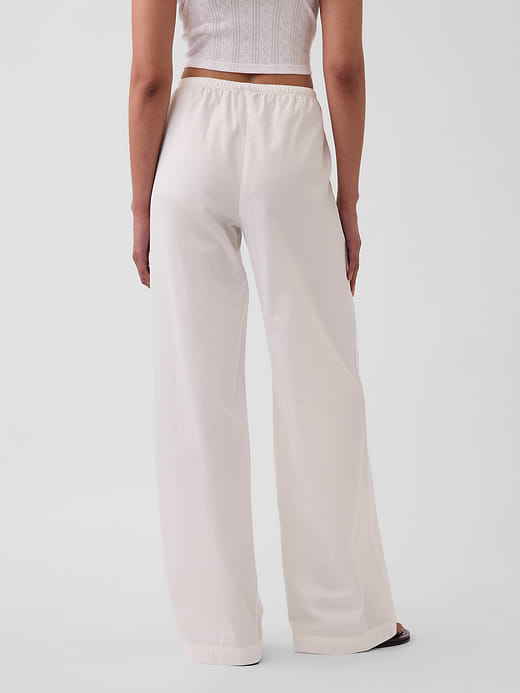 Gap Mid Rise Poplin Relaxed Easy Wide-Leg Pants — photo 5