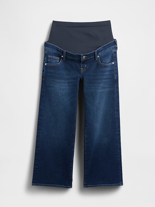 Gap Maternity Full-Panel Stride Wide-Leg Ankle Jeans — photo 3