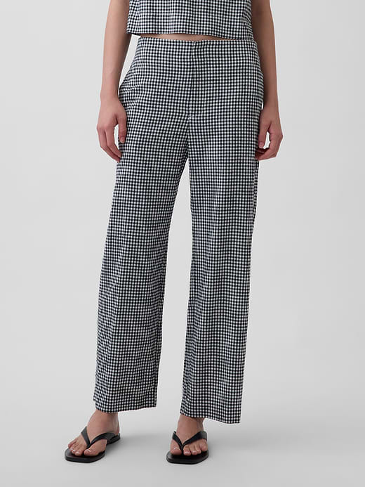 Gap Linen-Blend Relaxed Straight Ankle Pants — photo 3