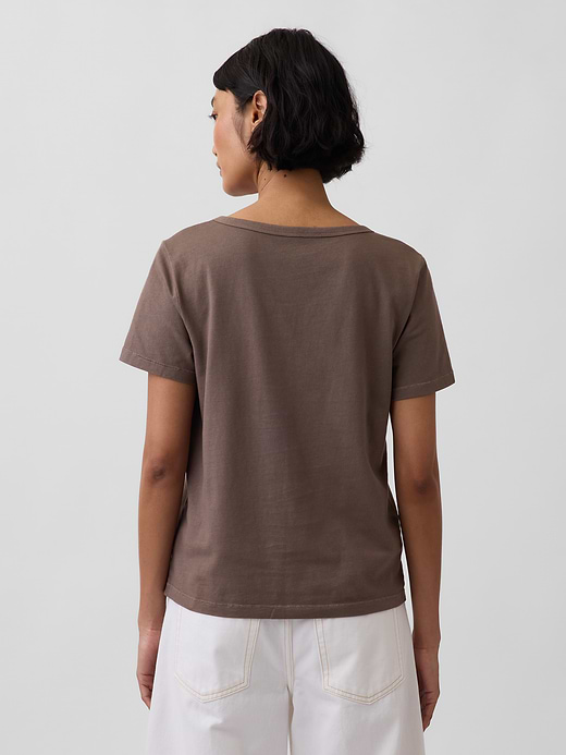 Gap Organic Cotton VintageSoft V-Neck T-Shirt — photo 4