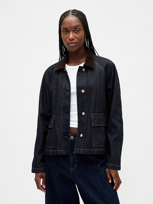 Gap UltraSoft Denim Swing Chore Jacket — photo 1