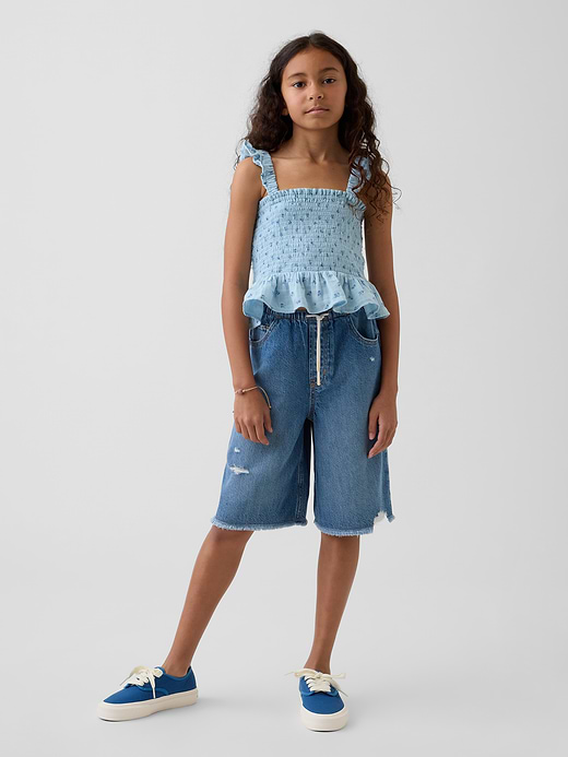 Gap Kids Low Rise Easy Longline Denim Shorts — photo 1