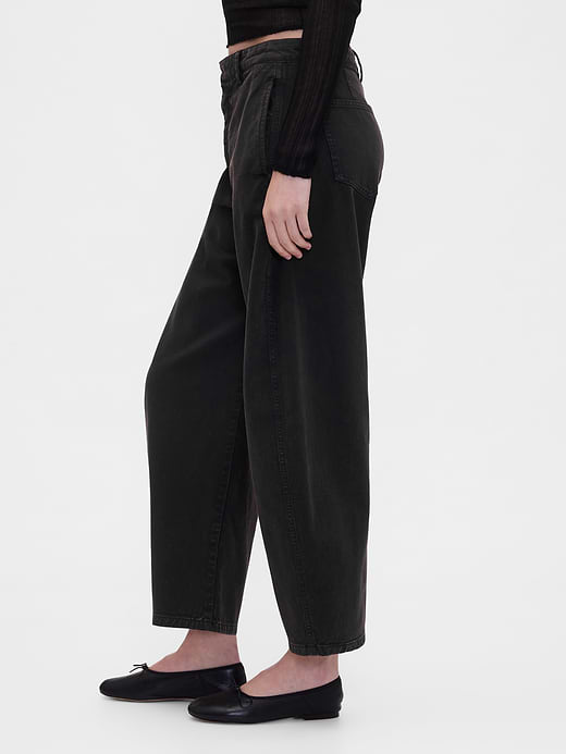 Gap Mid Rise Twill Barrel Pants — photo 4
