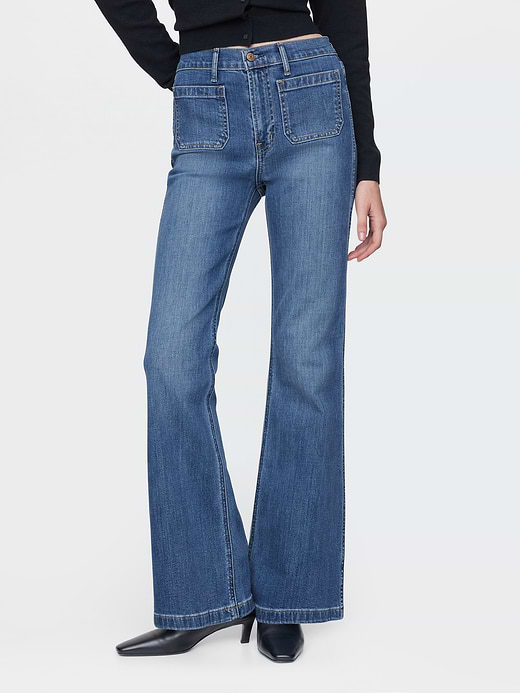 Gap High Rise '70s Flare Jeans — photo 3