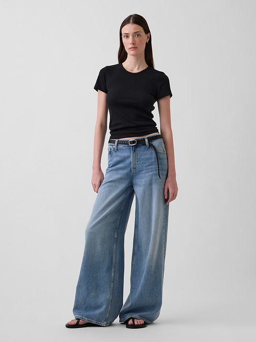 Gap Pointelle Crew T-Shirt — photo 3
