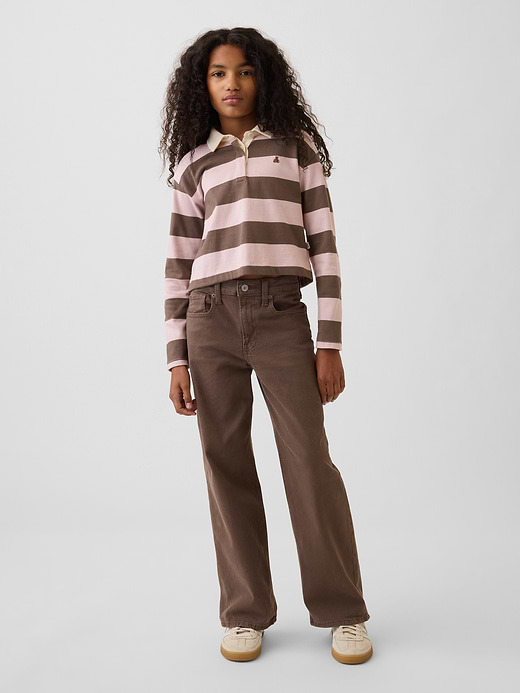 Gap Kids Low Rise Stride Wide-Leg Jeans — photo 1