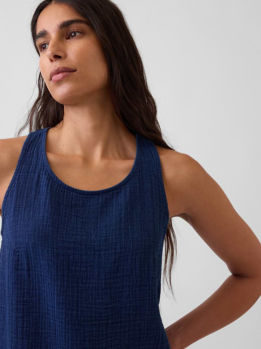 Gap Cotton Gauze Racer Shell Tank Top — photo 5