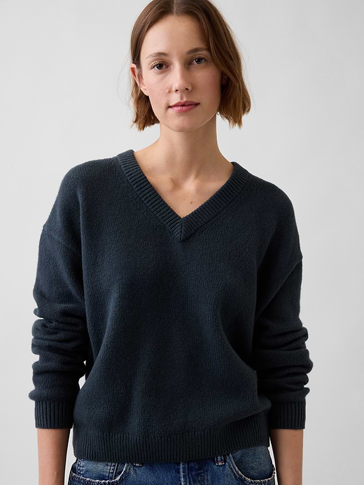 Gap CashSoft Oversized V-Neck Sweater — photo 5