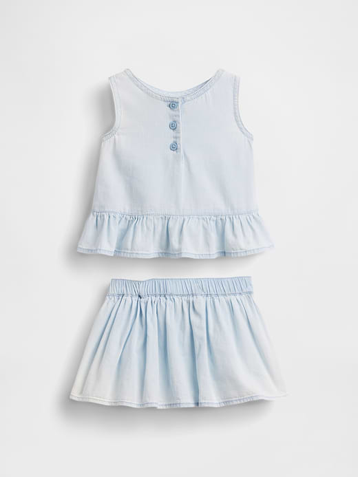 Gap Baby Denim Bow Outfit Set — photo 3