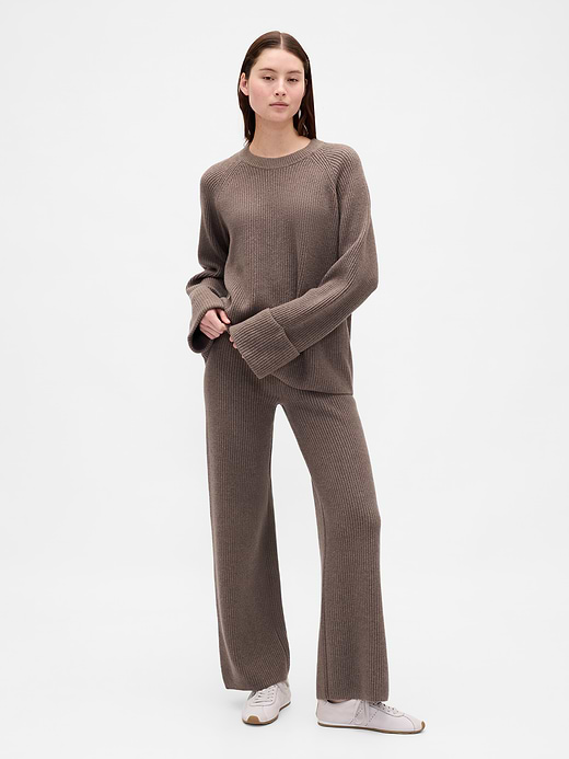Gap CashSoft Shaker-Stitch Sweater Pants — photo 1